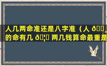 人几两命准还是八字准（人 🕸 的命有几 🦅 两几钱算命最重是多少）